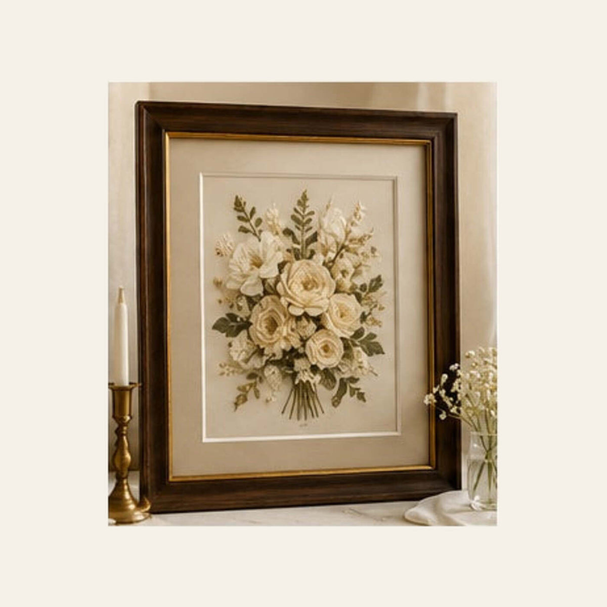 Botanical Portrait framed wedding flower preservation filling the product image