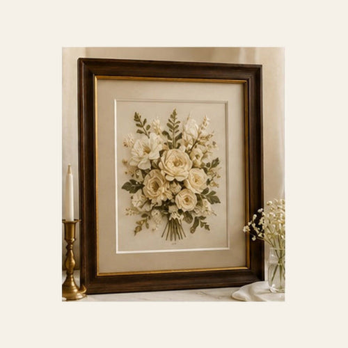 Botanical Portrait framed wedding flower preservation filling the product image