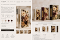 Botanical Vow Book with updated couple personalization and 5, 6, and 8 inch size and depth information