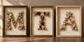 AI-generated Botanical Initial concept preview; actual handmade flowers and composition vary.