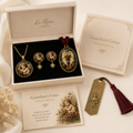 Le Rosse Studio Guardian's Grace heirloom gift set in cream burgundy and antique gold