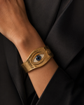 Le Rosse Studio Lover's Eye cuff in warm gold finish