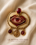 Oxblood Lover's Eye relic in warm gold finish by Le Rosse Studio