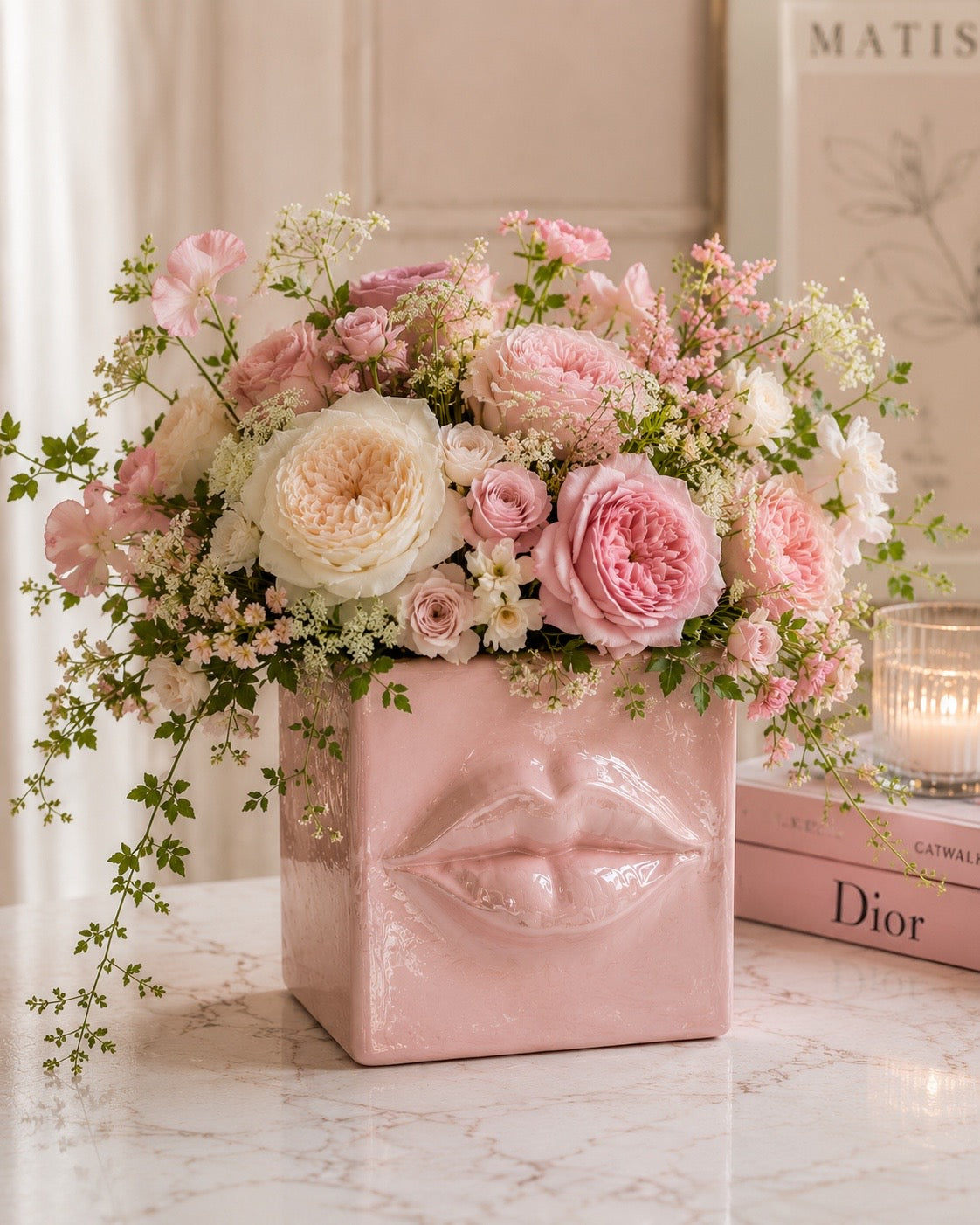 Romantic Rebel blush Iconic Lips fresh arrangement